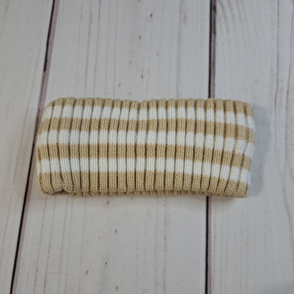 3 FOR 12 SALE Striped Beige and White Knit Headband